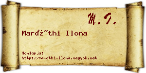 Maróthi Ilona névjegykártya
